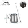 Milk Frother Jug Stainless Steel Container 100ML 350ML 600ML Frothing Pitcher Coffee Cups Latte Barista Espresso Maker Accessory