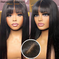 Choice Rebecca 3x1 Middle Part Lace Wig Bone Straight Cheap Wigs 100% Human Hair Wig with Bangs for Women on Clearance Sale