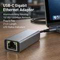 USB Type C Ethernet Adapter 1000/100 Mbps RJ45 Network Card for Mac PC Windows XP 7 8 10 Android - USB LAN Internet Cable