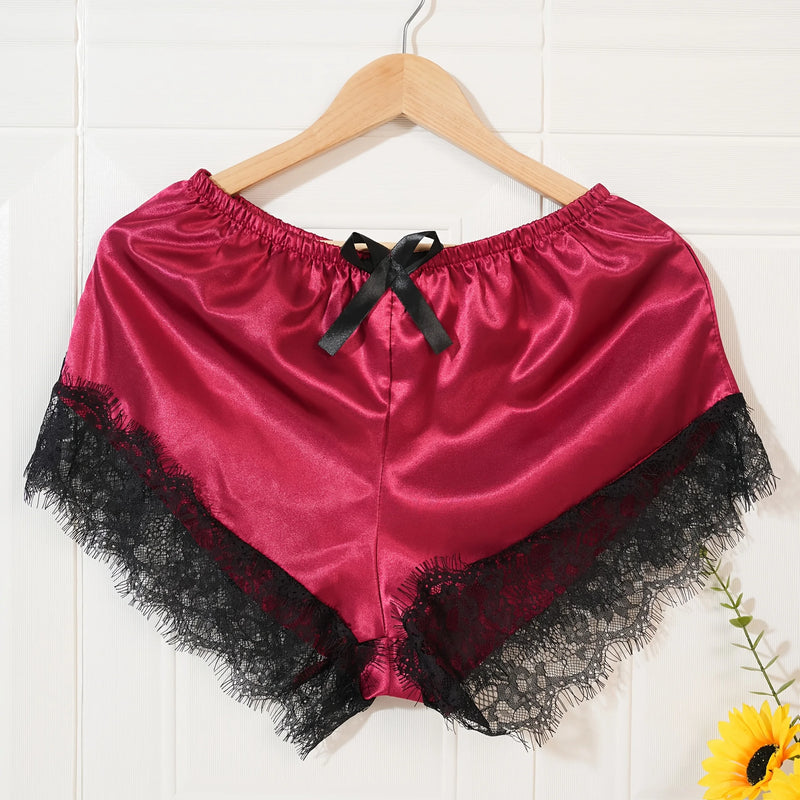 Women Satin Pajama Set Robe Lace Lingerie Sexy Silk | SAMAG