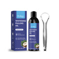 Peppermint Coconut Oil Pulling Mouthwash for Mint Mouthwash Teeth Deep Cleaning for Teeth Gum Fresh Breath with Tongue Scraper