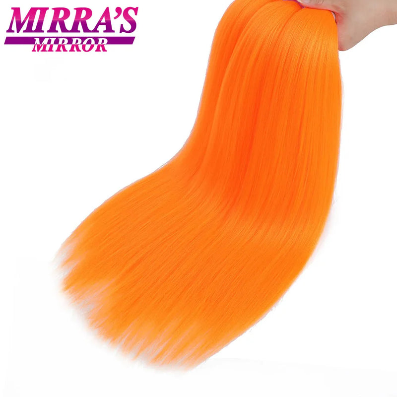 Purple Braiding Hair Extensions Pre Stretched Soft Yaki Synthetic Jumbo Braids DIY Ponytail Braid Pink Grey Orange Red Blue Hair
