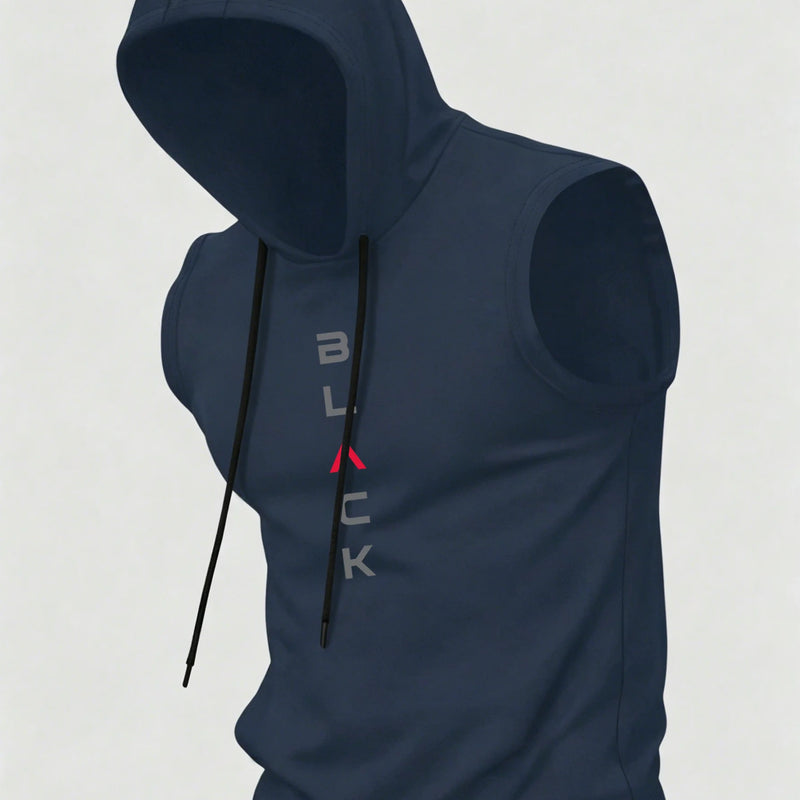 Men's Breathable Hooded Sleeveless Tank Top Casual Sports Vest Quick Dry Machine Washable Multi-Color All-Season 1 Piece