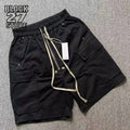 Men's Cargo Shorts Dark Drawstring Multi Pocket Harajuku | SAMAG