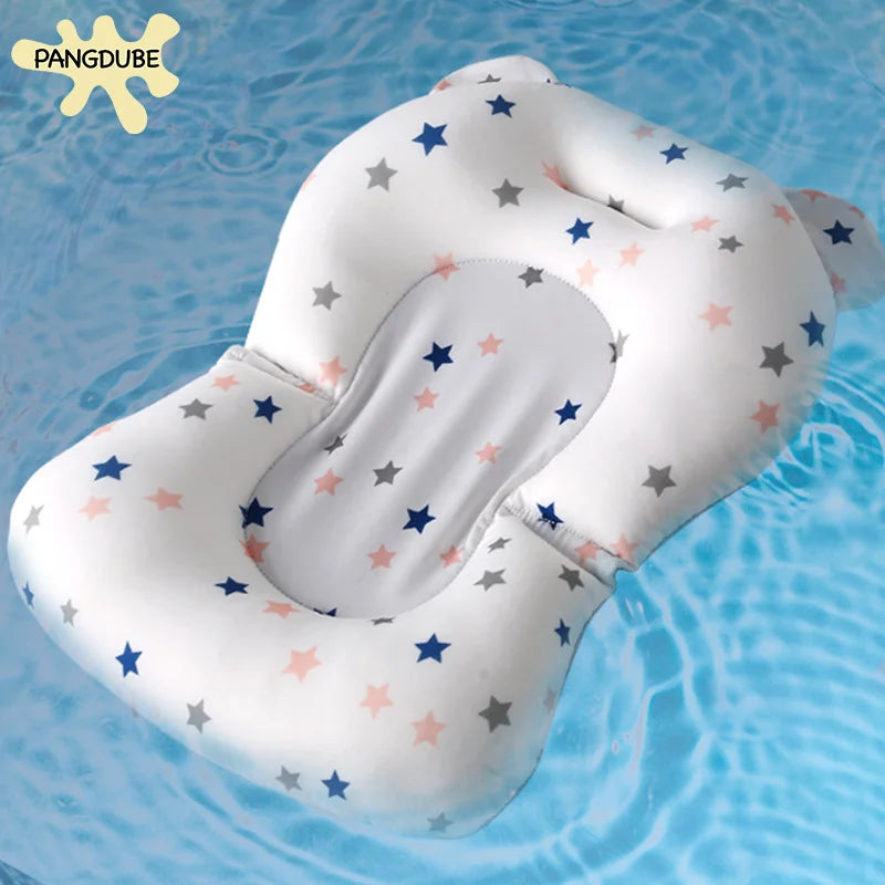 PANGDUBE Baby Bathtub Pad Ajustable Bath Support Seat Newborn Bathing Cushion 0~1 Year Old Baby Bathtub Floating Seat for Shower