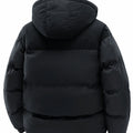 Men's Hooded Cotton Jacket, Thickeneded and Warm in Winter, Windproof and Cold-Resistant, Simple and Versatile for Work Clothing