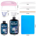 Hard UV Resin Glue Kit Fast Curing Epoxy UV with Mixing Tools for Starter Supplies for Art Craft Jewelry - Visuel 2 | SAMAG