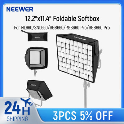 NEEWER 12.2"x11.4" Foldable Softbox Diffuser with Grid | SAMAG