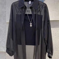 New 2026 Women's Ultra-Smooth Loose Sun Protection Shirt Pearl Silk Ice Sensation Open Cardigan Outerwear Summer Fashion