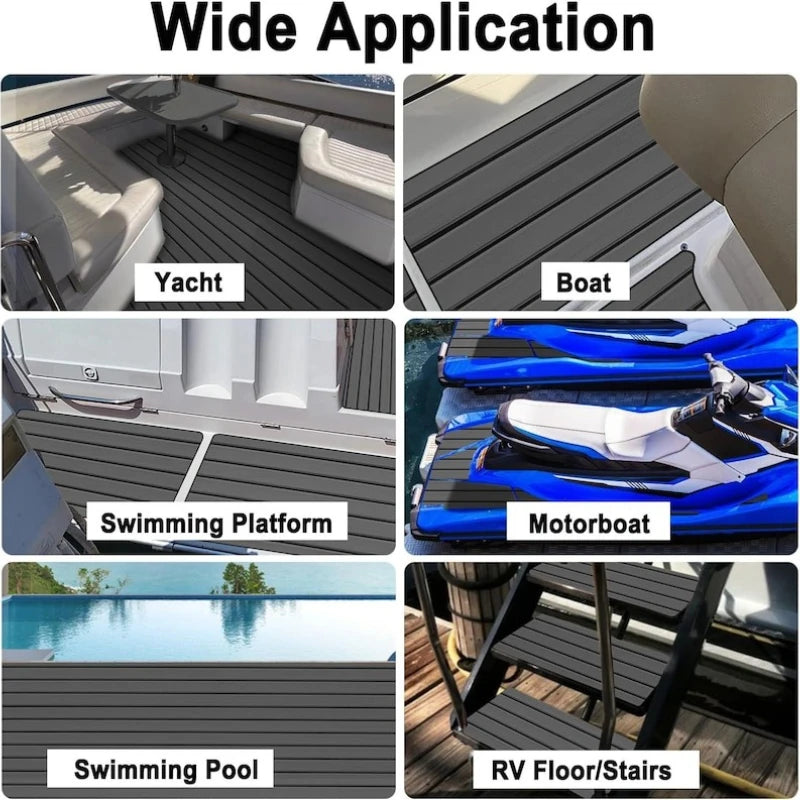 KXKZREN Customized 2012 Sea Ray Sundeck 240 Swim Platform Cockpit Self-adhesive 5mm Flooring Pad EVA Foam Decking Sheet Mat