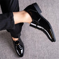 Men's Dress Loafers Slip On Casual Driving Loafer Dress Shoes High Gloss Casual Boat Shoes Formal Father's Day Gift