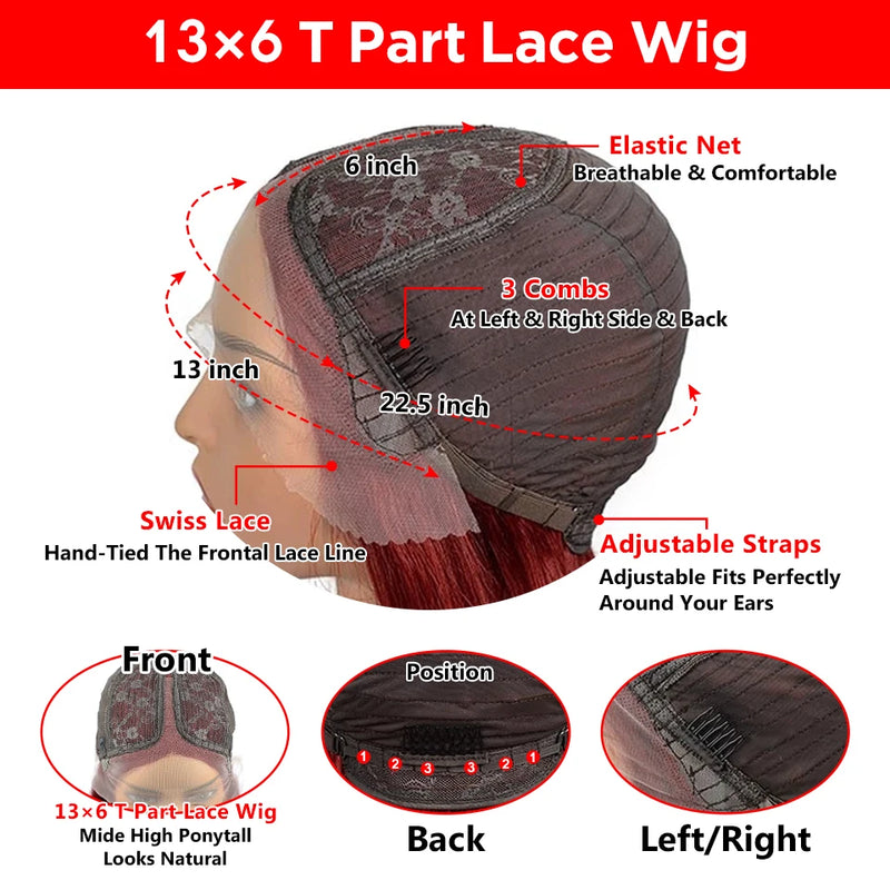 Straight Short Bob Lace Frontal Human Hair Wigs Ombre Blonde HD Transparent Brazilian Highlight 13x6x2 Lace Front Wig For Women