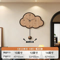 Cloud-Shaped Wall Clock LED Perpetual Calendar 2024 Motion-Sensor Silent Mechanism Long Battery Life