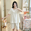 Women's Summer Thin Pajama Set, Short‑Sleeve | SAMAG