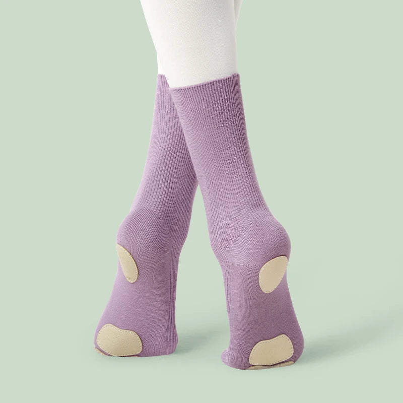 Unisex Kids & Adults Crew Length Non Slip Grip Dance Socks Girls Breathable Socks for Ballet Modern Yoga Dance Training