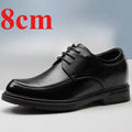 Men's Dress Shoes for 10cm Elevator Genuine Leather Breathable Cowhide Handsewn Height Increasing Shoe Groom Wedding Derby Shoes