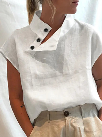 ZANZEA Fashion Women Blouses Summer Cotton Linen Blusas | SAMAG