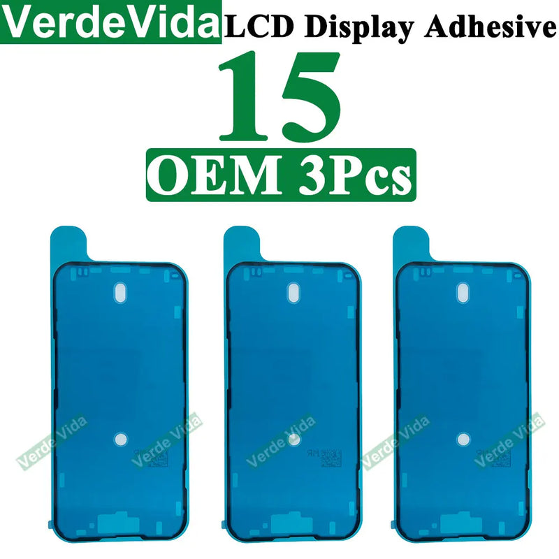 VerdeVida 3pcs OEM Screen Display Adhesive for iPhone 13 Pro Max 11 12 13 14 15 Plus XS X LCD Waterproof Glue Sticker Frame Seal