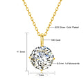 Hot Sale 100% Real 14k AU585 Gold Pendant D Color Moissanite Necklace For Women 0.5ct/1ct/2ct/3ct Luxury Engagement Jewelry