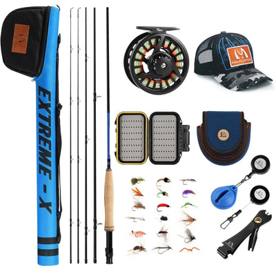 MAXCATCH Extreme - X 3 - 8WT 8ft4 - 9ft Fast Action Fly Fishing | SAMAG