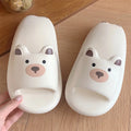Women Thick Soft-Soled Slippers Platform Cute Animals Design Summer Indoor Non-Slip Bathroom Couples Comfortable Casual Home New