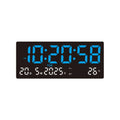 Large Digital Wall Clock Time/Date/Week/Temp Display 3 Alarm Clock LED Alarm Clock Snooze 12/24H Electronic Table Clock