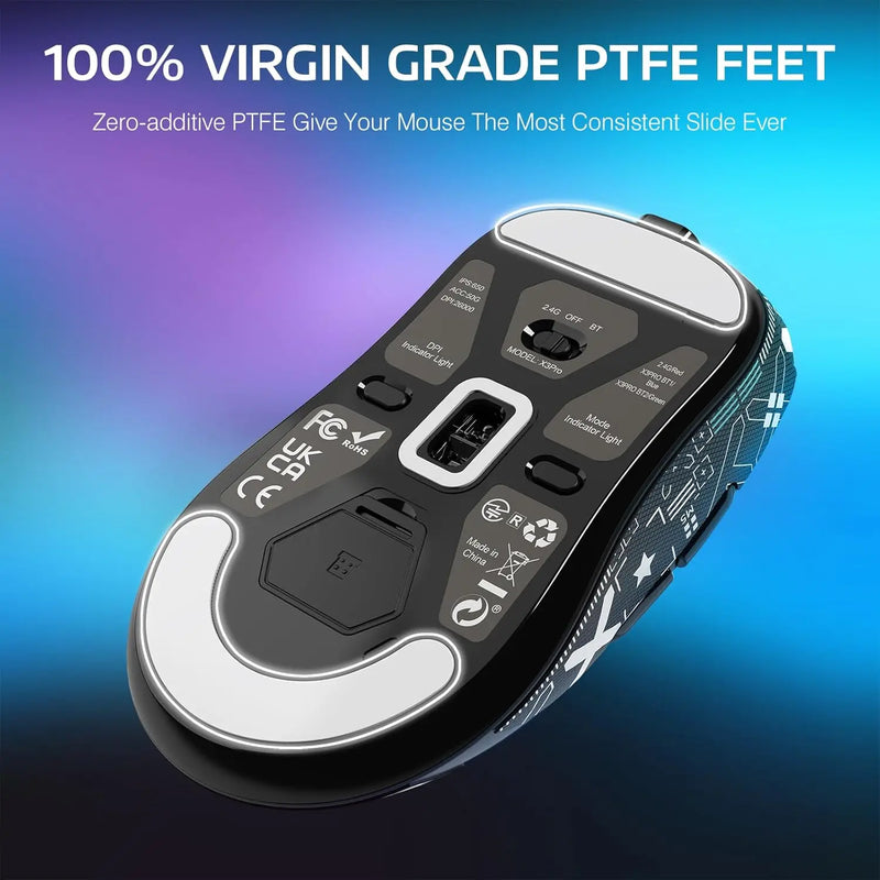 ATTACK SHARK X3PRO 8K Lightweight Wireless Gaming Mouse  Own Anti-slip Mouse PAW3395 26Kdpi Bluetooth electronic sports game