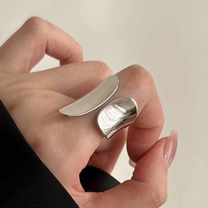 VENTFILLE 925 Sterling Silver Irregular Design Wave