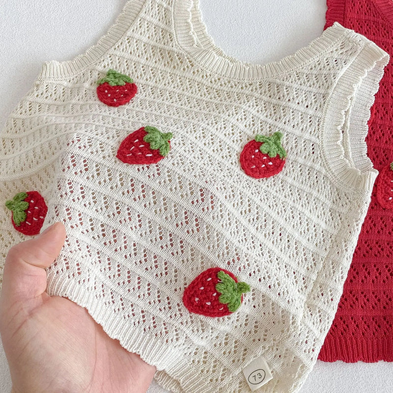 MILANCEl Summer Kids Clothing Set Strawberry Vest - View 4 | SAMAG