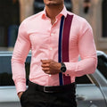Men's fashionable contrast color striped long sleeve | SAMAG