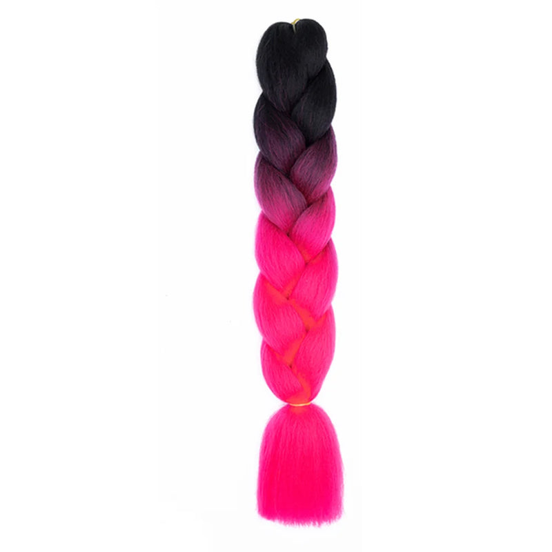 24 Inches DIY Jumbo Braiding Hair Synthetic Hair Extensions Afro Ombre Crochet Braid Hair Wholesale For Women