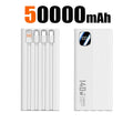 140W 200000mAh Power Bank Large Capacity 4 In1 Cables Intelligent Digital Display Light Portable Powerbank For iPhone Huawei New