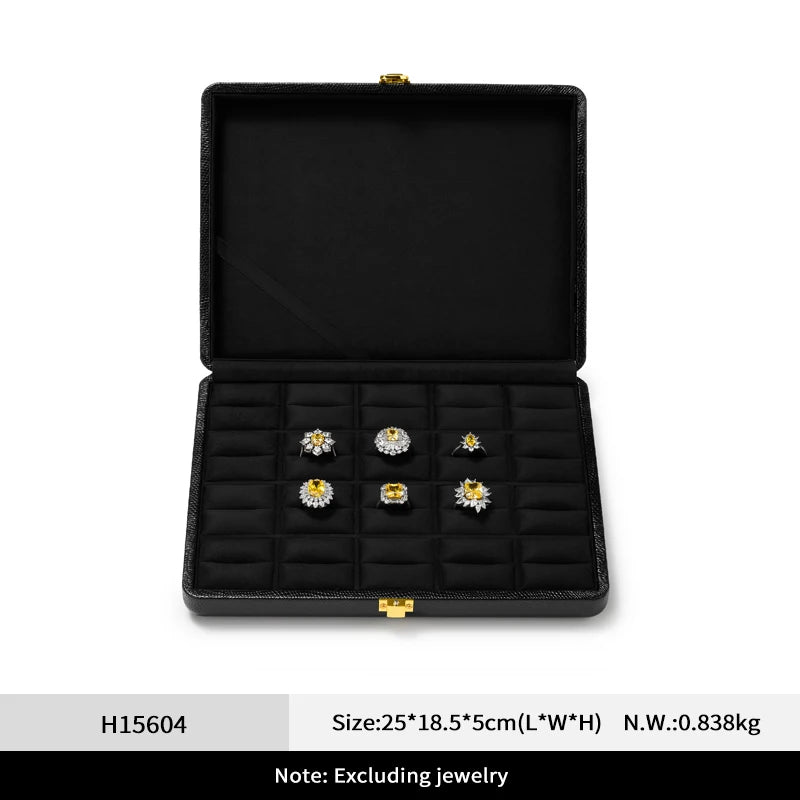 Orilv Leather Jewelry Box Set Box Light Luxury Ring Necklace Display Storage Boxs Jewelry Display Packaging Box Ladies' Gift Box
