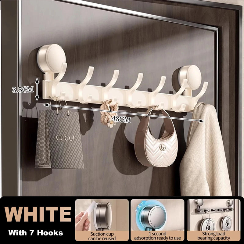 No Drill Wall Mount Door Hooks Suction Cup Robe for Kitchen Bathroom Adhesive Key - View 11 | SAMAG