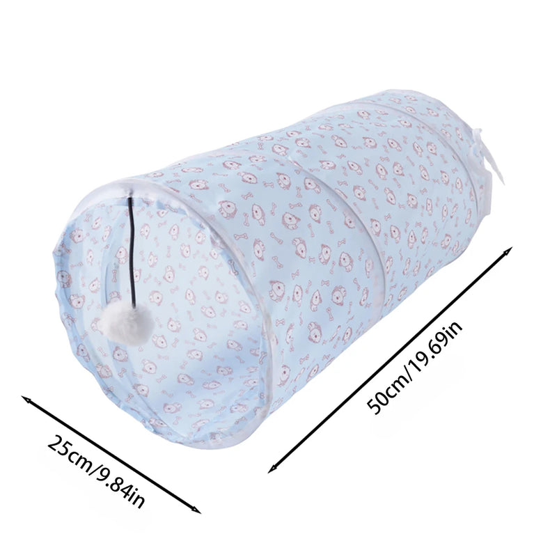 Cat Tunnel Pet Tube Collapsible Play Toy Indoor Outdoor Kitty Puppy Toys for Puzzle Exercising Hiding Training