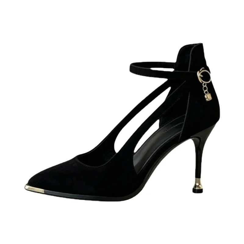 Fashionable French Style Pointed Toe High Heels Spring Autumn New Arrival Women's Wear outside Casual Low Cut Slip-On Shoes