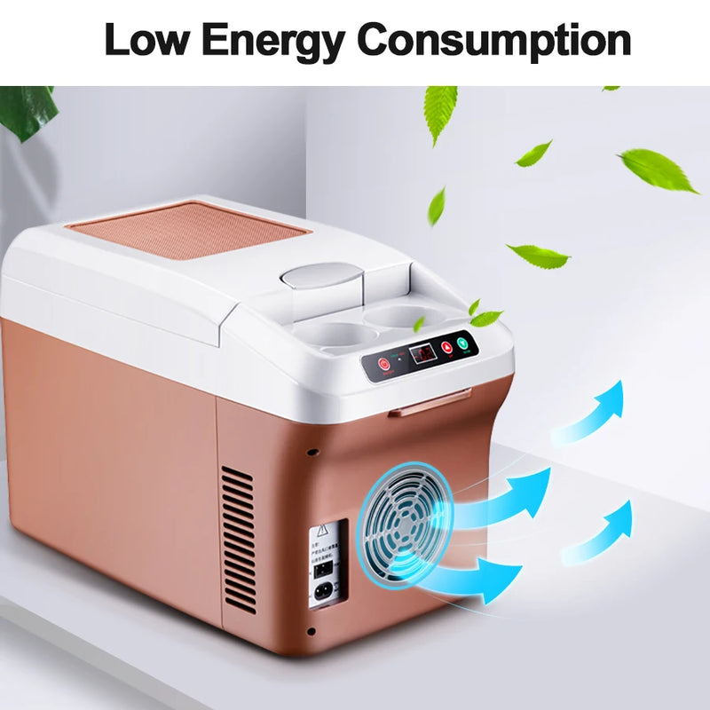 Yannice Mini Fridge Home Car Appliance Refrigerator Portable 15L Large Capacity Digital Display Super Cooling Box For Camping