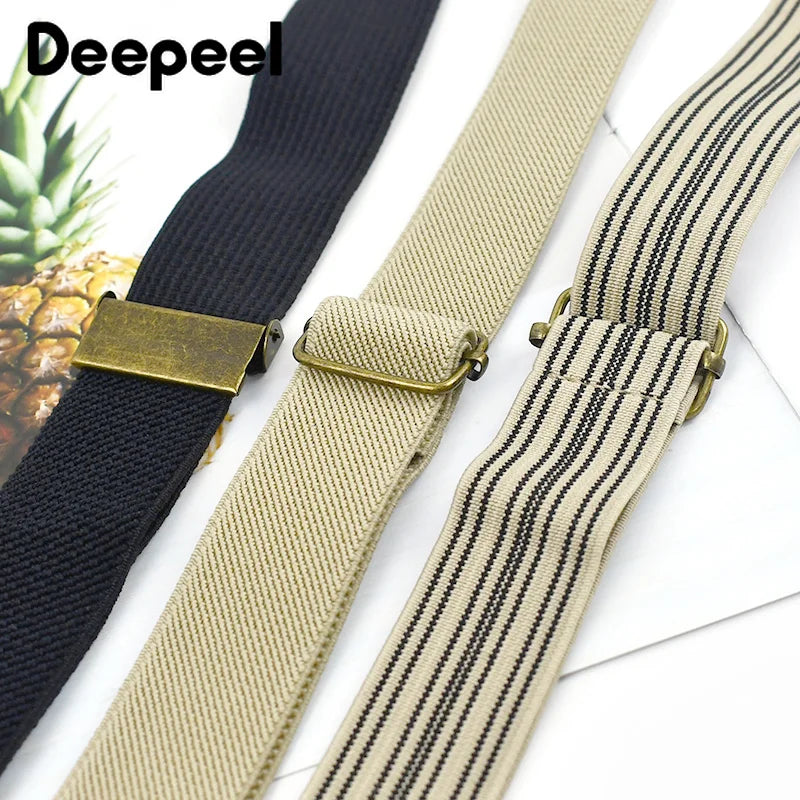1Pc 2.5*115cm Adults Men's Suspenders Pants Y-Shaped Braces Adjust Elastic Anti-Slip Strap DIY Male Fashion Belts and Suspender