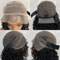 14 Inch Synthetic Hair Curly Dreadlock Wig Full Lace Faux Locs Wig With Baby Hair Curly Braided Wig For Women Twist Braid Wigs