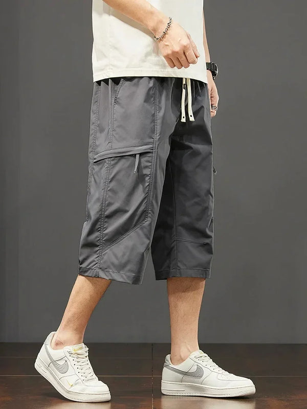Cargo Shorts Men Working Cropped Pants Summer New Thin Casual Loose Sports Shorts Bermudas Fashion Casual Man Shorts