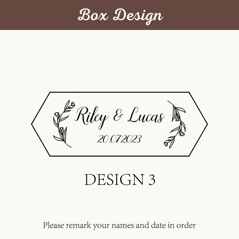 Double Compartment Wooden Jewelry Case, Clear Window Display, Personalized for Engagement/Wedding, Stylish Ring/Earring Storage