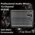 GAX-MQ12 Power Mixer Amplifier Professional Mixer 8-Channel Stage Audio 800W*2 With 99 DSP 7-Segment Equalizer Mixer