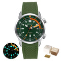 BERNY Automatic Diving Watches for Men 20ATM Super Luminous Mechanical Men's Diver Watch Sapphire Full Stainless Steel Dive