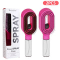2Pcs/Set 2-in-1 Multi-functional Spray Bottle Comb Anti-static wet Dry Scalp Massage Bristle Comb,Salon Fluffy Modeling Comb
