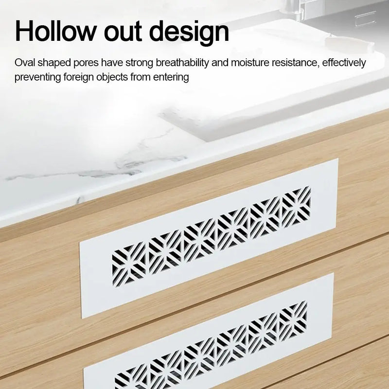 Aluminum Alloy Vents Cover Rectangle Louver Ventilator Grille Cover Breathable Mesh 50/80mm Wide Air Vent Decor