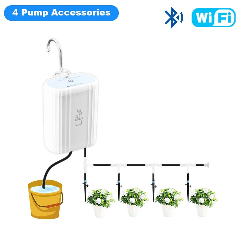 WIFI Intelligent Drip Irrigation Automatic Watering Pump System Kit Flower Plants Home Sprinkler Drip Garden Tool Work with Tuya