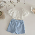 6M -3Y Baby Clothes Outfits Summer New Korean Style Short sleeve + Flower Embroidery Shorts Sets Toddler Costume Cute Girls Suit
