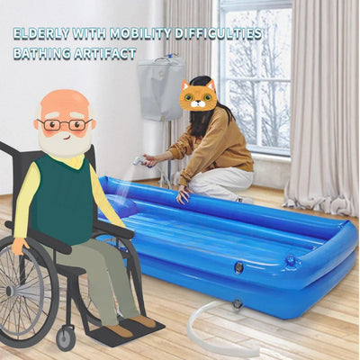 Bedside Medical Bathtub Inflatable Bed Tub with Soft Air | SAMAG