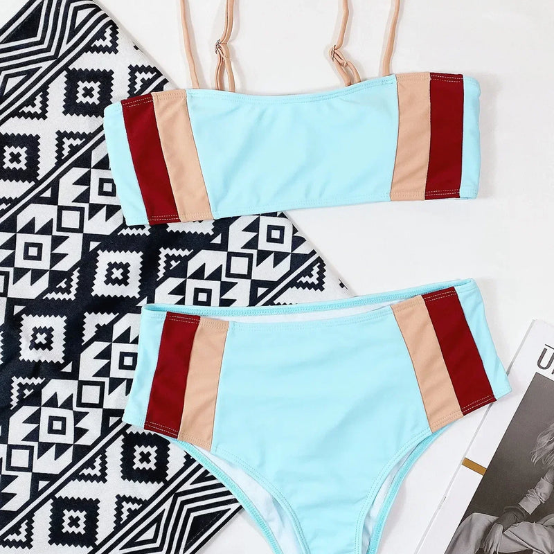 Sexy Bikini Push Up Swimwear Swimsuit Women Patchwork | SAMAG