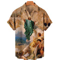 God Jesus Mary Hawaiian Shirts For Men's Crucified | SAMAG